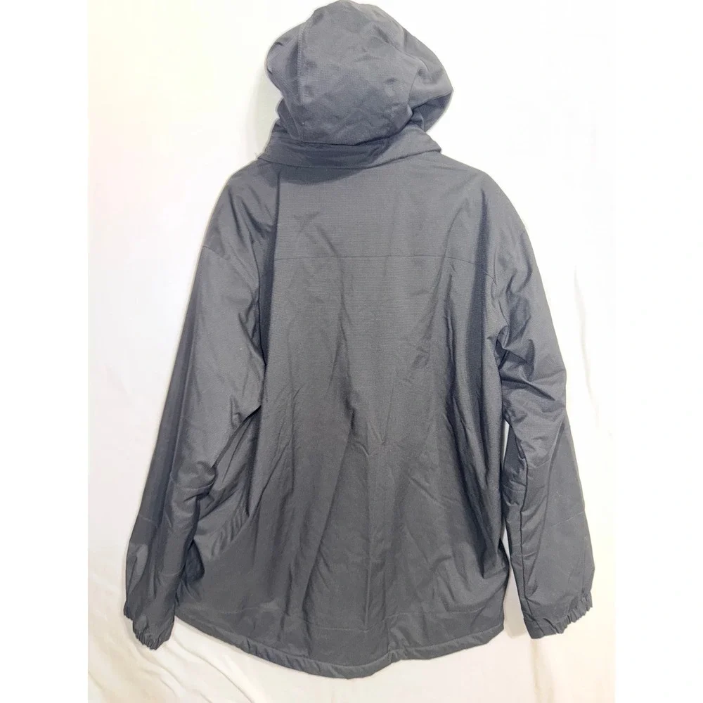 Free Country Mens Black Hooded Softshell Fleece Lined Jacket Large FC-7 F17